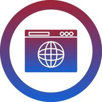 Browser icon. colored outline icon style. vector