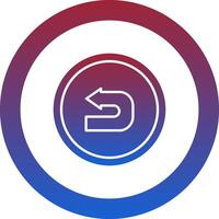 Back icon. colored outline icon style. vector