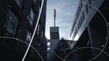 A captivating Urban Landscape characterized by dynamic Geometric Lines and Structures video