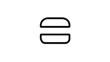 A Transparent background with a white outline of a pair of line art png