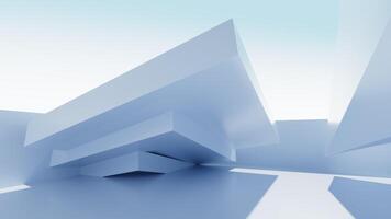 White abstract architecture background 3d rendering. video