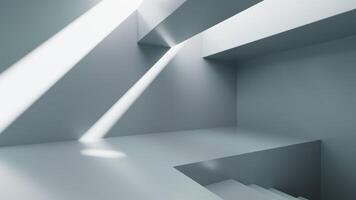 White abstract architecture background video