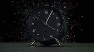An Innovative and Dynamic Alarm Clock Featuring Striking Explosive Background Imagery video