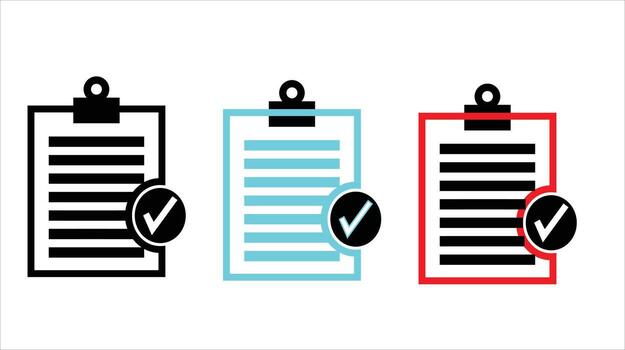 Clipboard with checklist icon on white background vector