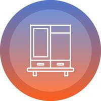 Wardrobe icon. colored outline icon style. vector