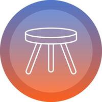 Stool icon. colored outline icon style. vector