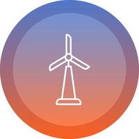 Wind Turbine icon. colored outline icon style. vector
