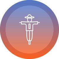 Scarecrow icon. colored outline icon style. vector