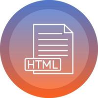 HTML icon. colored outline icon style. vector