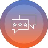 Review icon. colored outline icon style. vector