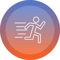 Running icon. colored outline icon style. vector