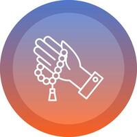 Tasbih icon. colored outline icon style. vector