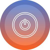 Power icon. colored outline icon style. vector