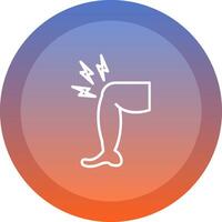 Pain icon. colored outline icon style. vector