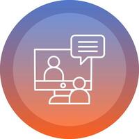Online Interview Icon Design vector