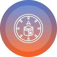 Qibla icon. colored outline icon style. vector