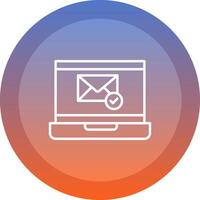 Mailing icon. colored outline icon style. vector