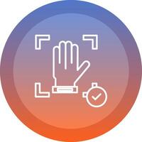 Hand Recognition Icon Design vector