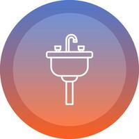 Sink icon. colored outline icon style. vector