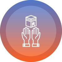 Prayer icon. colored outline icon style. vector