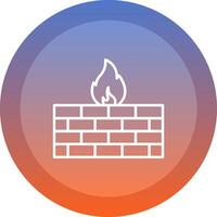 Firewall icon. colored outline icon style. vector