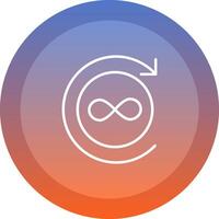 Infinite icon. colored outline icon style. vector