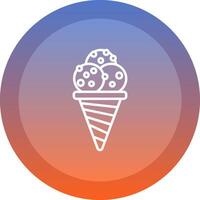 Ice Cream Cone icon. colored outline icon style. vector