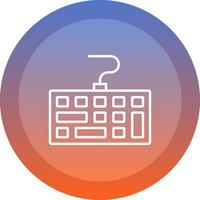Keyboard icon. colored outline icon style. vector