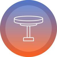 Round Table icon. colored outline icon style. vector