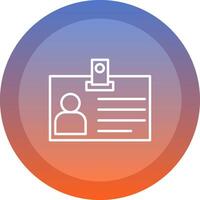 Identification Card icon. colored outline icon style. vector