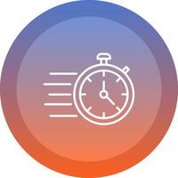 Fast Time icon. colored outline icon style. vector