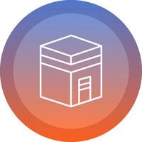 Kaaba icon. colored outline icon style. vector
