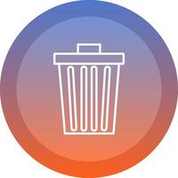 Dustbin icon. colored outline icon style. vector
