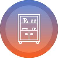 Display Case icon. colored outline icon style. vector