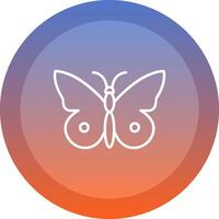 Butterfly icon. colored outline icon style. vector