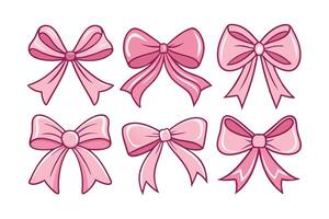 Coquette Bow Valentine's Day set vector
