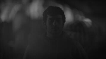 Contemplative Portrait A Man Captured in Soft Focus, Inviting Deep Reflection and Calmness video