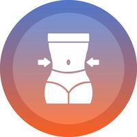 Waist icon. colored outline icon style. vector