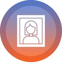 Portrait icon. colored outline icon style. vector
