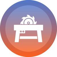 Table Saw icon. colored outline icon style. vector
