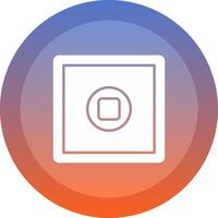 Stop Button icon. colored outline icon style. vector
