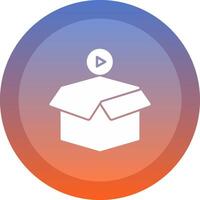 Package icon. colored outline icon style. vector