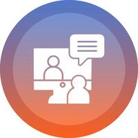 Online Interview icon. colored outline icon style. vector