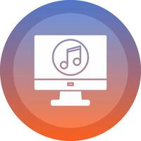 Music icon. colored outline icon style. vector