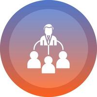 Delegate icon. colored outline icon style. vector