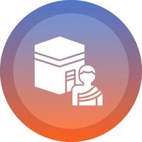 Hajj icon. colored outline icon style. vector