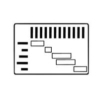 icon symbol schedule, table schedule monochrome vector