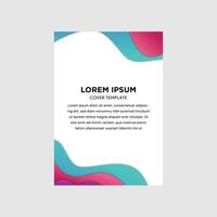 Vertical A4 banners with 3D abstract background with blue and pink paper cut waves and background. design layout for presentations, flyers, posters vector