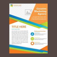 Orange Color Scheme with City Background Business Book Cover Design Template in A4. Can be adapt to Brochure, Annual Report, Magazine,Poster, Corporate Presentation, Portfolio, Flyer, Banner, Website vector