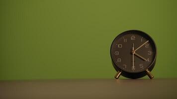 A Minimalist Clock beautifully displayed against a striking Green Background for maximum effect video